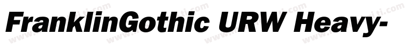 FranklinGothic URW Heavy字体转换